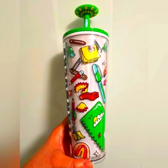 NWT Starbucks 2025 LATAM Acrylic Venti Tumbler w/ Silicon Straw Topper - Picture 2 of 8